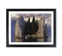 The Isle Of The Dead Vol.2 By Arnold Bocklin Classic Painting Framed Print | A2 Black Framed Wall Art | Ready to Hang | Classic Historical Picture | Living Room Bedroom Lounge Office