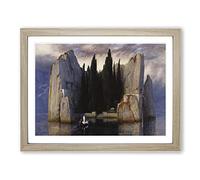 The Isle Of The Dead Vol.2 By Arnold Bocklin Classic Painting Framed Print | A2 Oak Framed Wall Art | Ready to Hang | Classic Historical Picture | Living Room Bedroom Lounge Office
