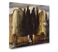 The Isle of the Dead Vol.3 by Arnold Bocklin Canvas Print | Gallery Wrapped 30mm Frame Wall Art | 14x14 inches | Ready to Hang | Classic Picture | Living Room Bedroom Lounge Office