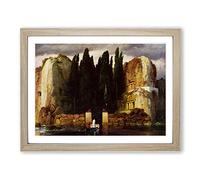 The Isle Of The Dead Vol.3 By Arnold Bocklin Classic Painting Framed Print | A2 Oak Framed Wall Art | Ready to Hang | Classic Historical Picture | Living Room Bedroom Lounge Office