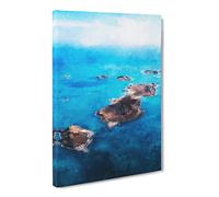 The Isles Of Sicily Canvas Print | Gallery Wrapped 30mm Frame Wall Art | 24x16 inches | Ready to Hang | Modern Picture | Living Room Bedroom Lounge Office
