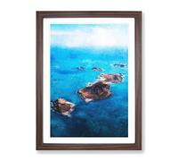 The Isles Of Sicily Painting Modern Framed Print | A4 Walnut Framed Wall Art | Ready to Hang | Modern Historical Picture | Living Room Bedroom Lounge Office