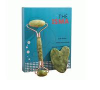 The ISMA Jade Roller Set, Gua Sha Stone, Face Roller Massage Tool for Skin Care Routine, Guasha Tool for Face, Neck and Body Muscle, Green Gua Sha Set and Face Roller