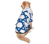 The Israeli Flag Dog Hoodie for Medium and Large Dogs â€“ Soft Polyester Pet Clothes, Suitable for All Seasons