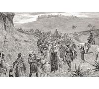 The Israelites captured by the Assyrians and going into captivity. From Cassell's Universal History published 1888. Poster Print by Ken Welsh (18 x 12)