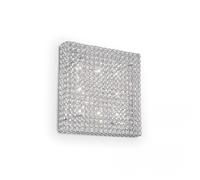 The Italian Collection Admiral 8 Light Flush Ceiling Fitting In Polished Chrome Finish