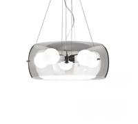 The Italian Collection Audi-10, 5 Light Ceiling Pendant With Smoked Glass Shade