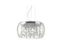 Ideal Lux Audi 5 Light Small Blown Glass Bubbles Ceiling Pendant Chrome, G9