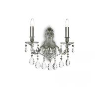The Italian Collection Gioconda 2 Light Wall Fitting in Antique Silver Finish