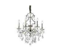 The Italian Collection Gioconda 6 Light Chandelier in Antique Silver Finish