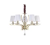 The Italian Collection Pegaso 5 Light Chandelier in a Satin Brass Finish