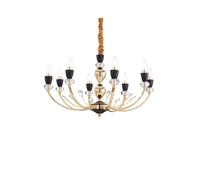 The Italian Collection Vanity 8 Light Chandelier in Gold & Matt Black Finish