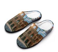 The Italian Colosseum Cotton Men's Slip-on Slippers 9-10（42-43）