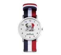 The Italian Flag and Milan Braided Strap Wrist Watches | Minimalist Three-Hand Wristwatch Quartz Watch for Men Women Gift