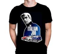 The Italian Job - Classic 60's Bank Heist Mens T-Shirt, Black Cotton T-Shirt, Movie Poster Tee