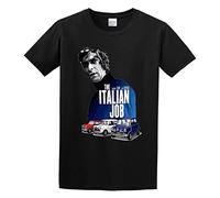 The Italian Job Retro Movie Poster Black Cotton Tee Size X-Large