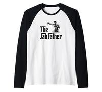 The JabFather Funny Boxing Boxer Dad Gift Fighter Raglan Baseball Tee