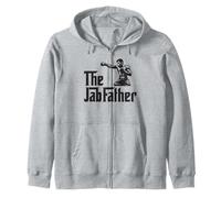 The JabFather Funny Boxing Boxer Dad Gift Fighter Zip Hoodie