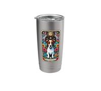 The Jack Russell Terrier Tarot Card - JRT Spirit Dog Art Stainless Steel Insulated Tumbler