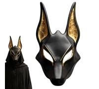 The Jackal God Masque | Cosplay Props Costume Accessory - Decorative Egyptian Jackal Masque - for Women Men Masquerade Party Theater Performance Stage Act Photoshoot Themed Event Home Decoration