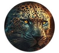 The Jaguar JigsawPuzzle 1000 Pieces for Adults Round JigsawPuzzle 1000 Pieces for Adults for Home Decor, Ideal Christmas & New Year Gift for Teenagers 67.5x67.5cm