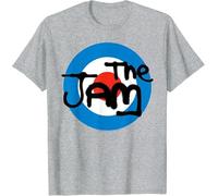 The Jam Official Spray Logo Target T-Shirt, White (UK, Alpha, L, Regular, Regular, Heather Grey)