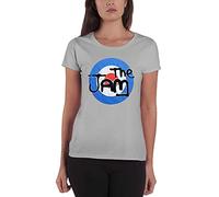 The Jam T Shirt Spray Target Band Logo Official Womens Skinny Fit Grey XS