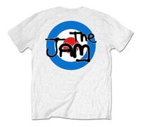 (L, White) The Jam T Shirt Classic MOD Target Band Logo Back Print new Official Mens