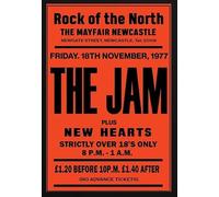 The Jam - Tin Sign, Retro Vintage Metal Sign Gig Poster, Pub Bar Kitchen Garden Bathroom, Home, Plaque, Decorative Wall Art, 2 Sizes (A5, Yellow)