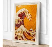 The Jam Wave Eclectic Canvas Wall Art Print 24x16 Inch (61 x 41 cm)