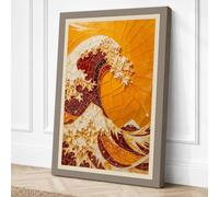 The Jam Wave Eclectic Canvas Wall Art Print 24x16 Inch (61 x 41 cm)