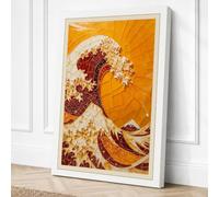 The Jam Wave Eclectic Canvas Wall Art Print 24x16 Inch (61 x 41 cm)