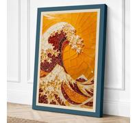 The Jam Wave Eclectic Canvas Wall Art Print 36x24 Inch (91 x 61 cm)