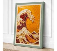 The Jam Wave Eclectic Canvas Wall Art Print 36x24 Inch (91 x 61 cm)