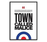The Jam Weller Town Called Malice No2 A3 A4 Print Poster Wall Art Home Decor Album Gift Present Photo Living Room Dining Room Bedroom Hall Loft Office Unframed (A4)