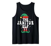 The Janitor Elf Funny Christmas Matching Family Group Tank Top