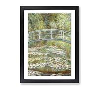 The Japanese Footbridge Vol.1 By Claude Monet Classic Painting Framed Print | A3 Black Framed Wall Art | Ready to Hang | Classic Historical Picture | Living Room Bedroom Lounge Office