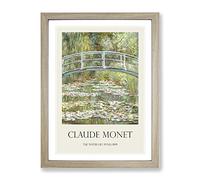 The Japanese Footbridge Vol.1 By Claude Monet Exhibition Museum Painting Framed Print | A2 Oak Framed Wall Art | Ready to Hang | Asian Historical Picture | Living Room Bedroom Lounge Office