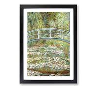 The Japanese Footbridge Vol.1 by Claude Monet Framed Print | A2 Black Framed Wall Art | Ready to Hang | Asian Historical Picture | Living Room Bedroom Lounge Office