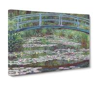 The Japanese Footbridge Vol.2 By Claude Monet Canvas Print | Gallery Wrapped 30mm Frame Wall Art | 20x14 inches | Ready to Hang | Asian Picture | Living Room Bedroom Lounge Office