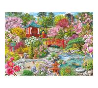 Gibsons The Japanese Garden 1000 Piece Jigsaw Puzzle Beautiful Japanese Pagoda Colourful Artwork Jigsaw for Adults | Sustainable Premium 100% Recycled Board | Great Gift | Gibsons Games