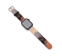 The Japanese Street Scene Compatible with IWatch Series Straps | Soft Silicone Strap Funny Smartwatch Replacement Bands