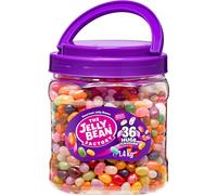 The Jelly Bean Factory Huge Flavours Jar 1.4KG - Jelly Beans - Sweets - Enjoy the 36 Natural Flavours - Gelatine free - Fruit flavours - Chewy