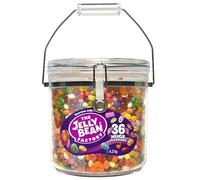 The Jelly Bean Factory, Gourmet Jelly Beans 4.2 Kg Jar - 36 Natural, Real Jelly Fruit Flavours, Retro American Sweets, Chewy Jelly Sweets for Kids, Adults - Bulk Pick & Mix Jelly Beans Gift