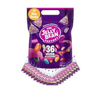 The Jelly Bean Factory, Gourmet Jelly Beans 290g Sharing Bag (19 Packs) - 36 Natural, Huge Jelly Fruit Flavours, Retro American Sweets, Chewy Sweets for Kids, Adults - Bulk Pick & Mix Jellybeans Gift