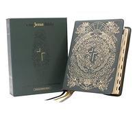 The Jesus Bible Artist Edition, ESV, (With Thumb Tabs to Help Locate the Books of the Bible), Genuine Leather, Calfskin, Green, Limited Edition, Thumb ... Version, Green, Genuine Leather, Calfskin