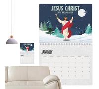 The Jesus Christ Desk Calendar 2025, 2025 Monthly Calendar Planner, Jesus Wall Calendar Christian Calendar, Decorative Home Family Planner, Organizing & Planning Calendar For Daily Schedule Notes