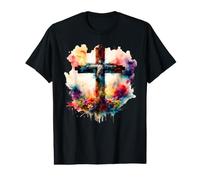 The Jesus Christ on the Cross in Watercolour Jesus Value Graphic T-Shirt
