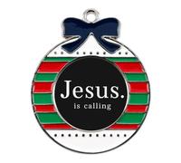 The Jesus Is Calling Christmas Tree Ornaments Decor Circular