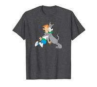 The Jetsons Astro Hugging George T-Shirt, Men, Dark Heather Grey, 3X-Large